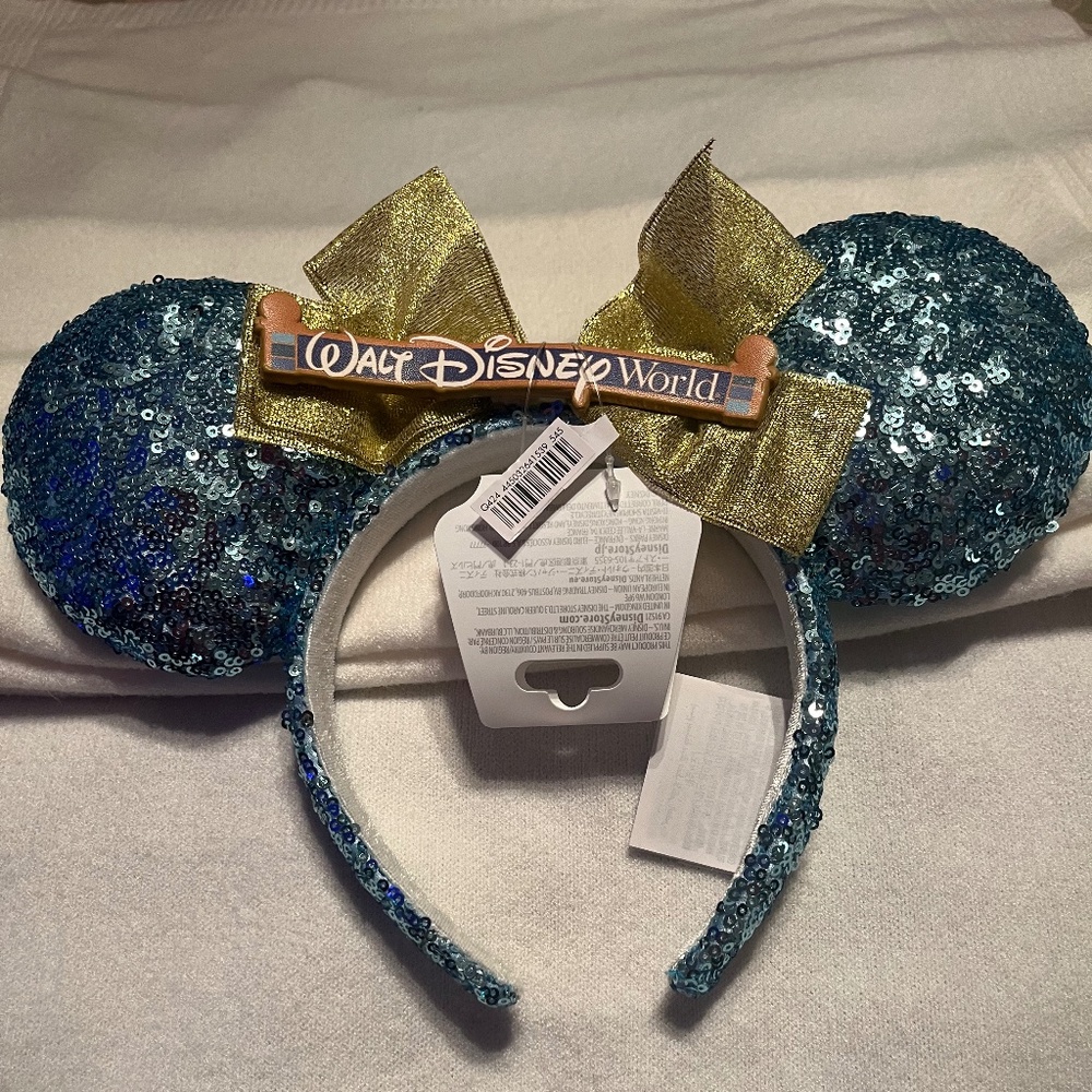 NWT DISNEY PARKS AUTHENTIC Minnie Mouse Ears Headband Marquee